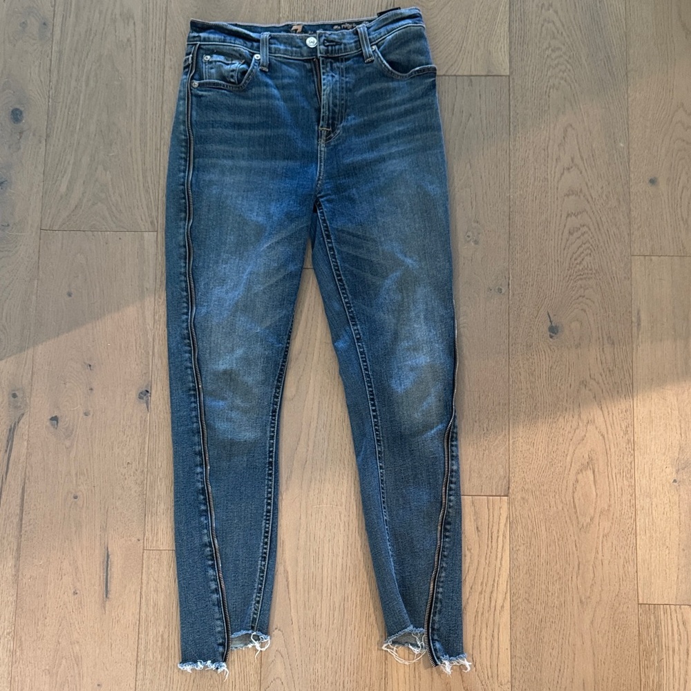 7 For All Mankind Dark Wash Skinny Jeans